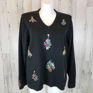 Quacker Factory Vintage Christmas Sweater Size XL